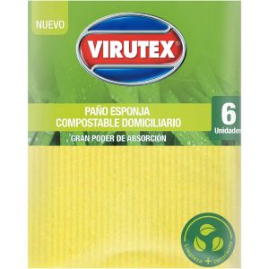 PAÑO ESPONJA COMPOSTABLE DOMICILIARIO X 3 UNIDADES